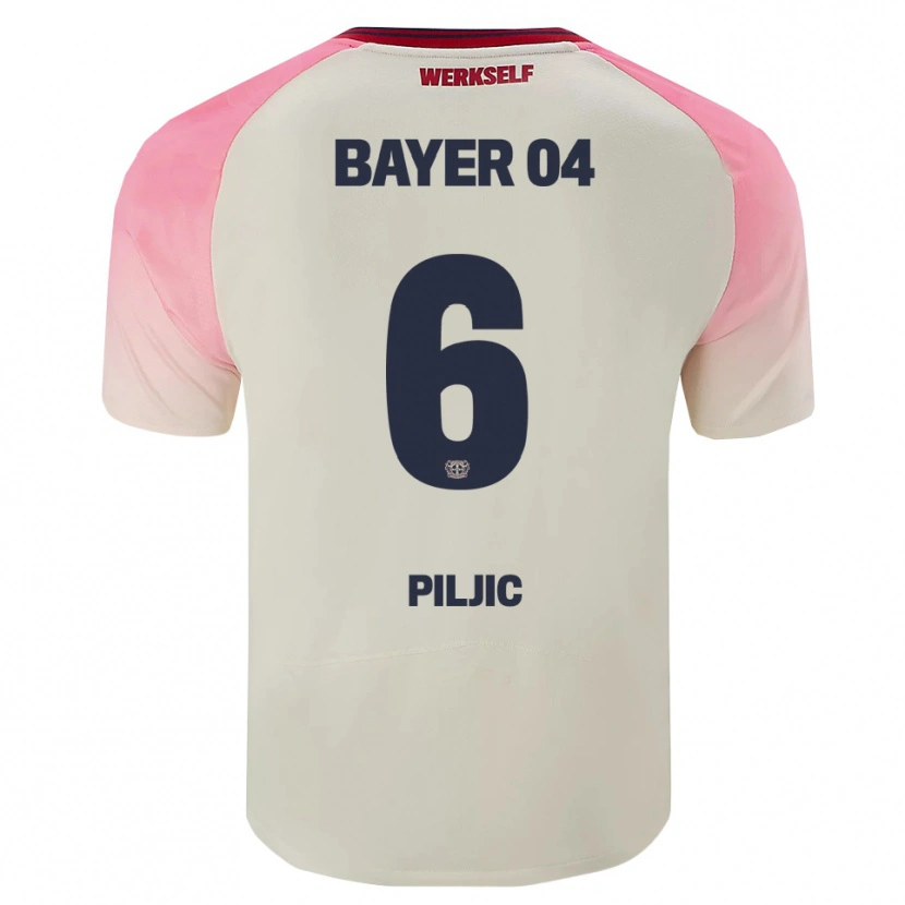 Danxen Hombre Camiseta Katharina Piljic #6 Rosa Blanquecino 2ª Equipación 2025/26 La Camisa
