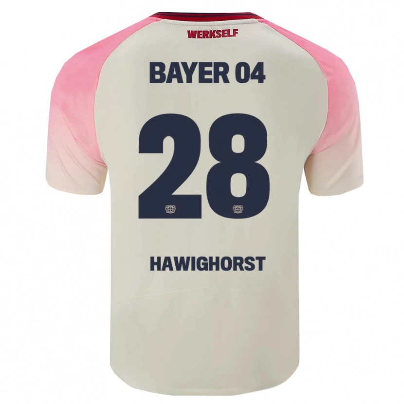 Danxen Hombre Camiseta Ben Hawighorst #28 Rosa Blanquecino 2ª Equipación 2025/26 La Camisa