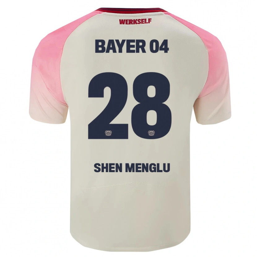 Danxen Hombre Camiseta Shen Menglu #28 Rosa Blanquecino 2ª Equipación 2025/26 La Camisa