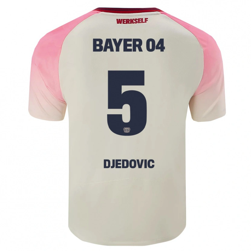 Danxen Hombre Camiseta Melis Djedovic #5 Rosa Blanquecino 2ª Equipación 2025/26 La Camisa