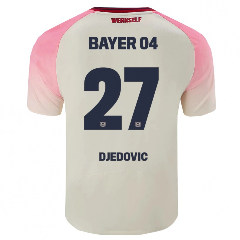 Danxen Hombre Camiseta Seldin Djedovic #27 Rosa Blanquecino 2ª Equipación 2025/26 La Camisa