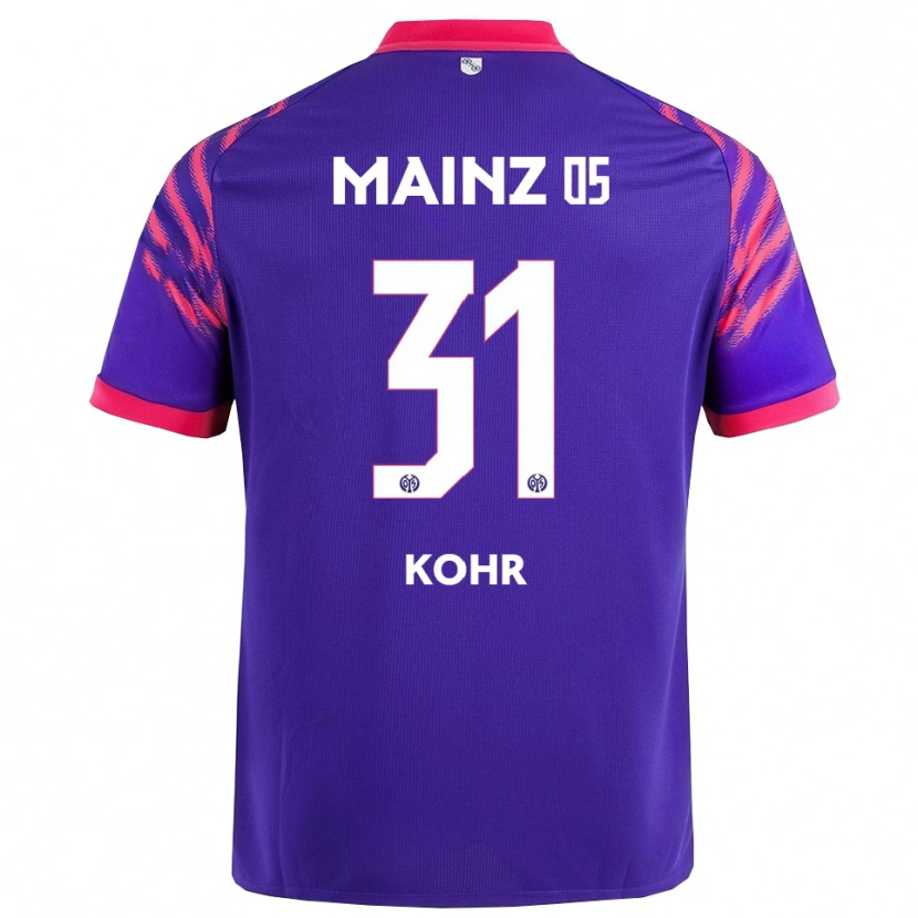 Danxen Hombre Camiseta Dominik Kohr #31 Marino Rosa 2ª Equipación 2025/26 La Camisa