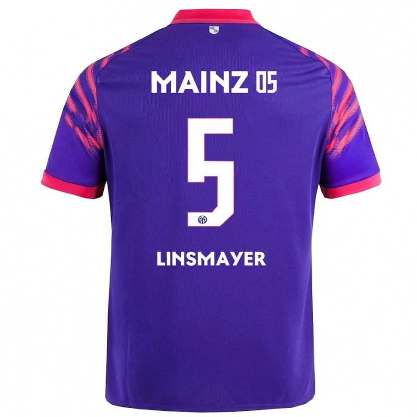 Danxen Hombre Camiseta Denis Linsmayer #5 Marino Rosa 2ª Equipación 2025/26 La Camisa