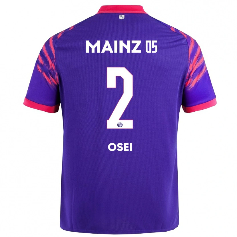 Danxen Hombre Camiseta David Osei #2 Marino Rosa 2ª Equipación 2025/26 La Camisa