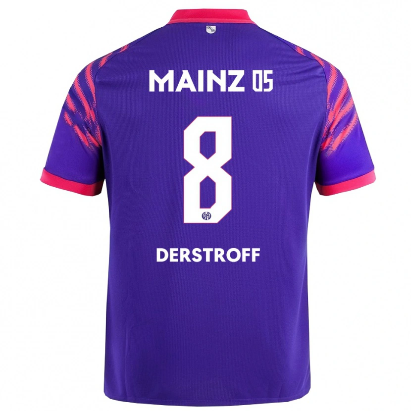 Danxen Hombre Camiseta Julian-Maurice Derstroff #8 Marino Rosa 2ª Equipación 2025/26 La Camisa