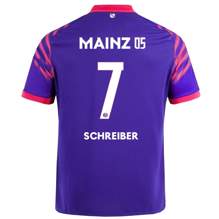 Danxen Hombre Camiseta Philipp Schreiber #7 Marino Rosa 2ª Equipación 2025/26 La Camisa
