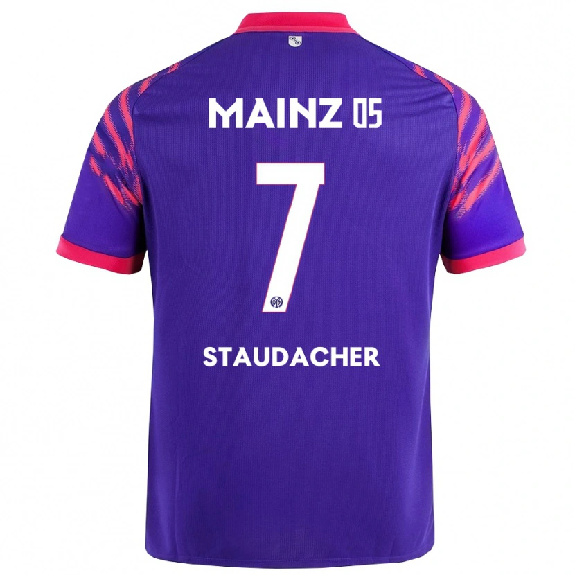 Danxen Hombre Camiseta Leon Staudacher #7 Marino Rosa 2ª Equipación 2025/26 La Camisa