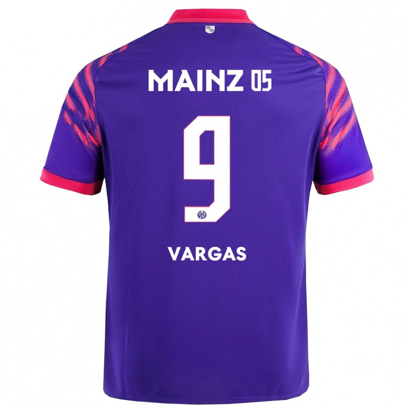 Danxen Hombre Camiseta Nayrobi Vargas #9 Marino Rosa 2ª Equipación 2025/26 La Camisa