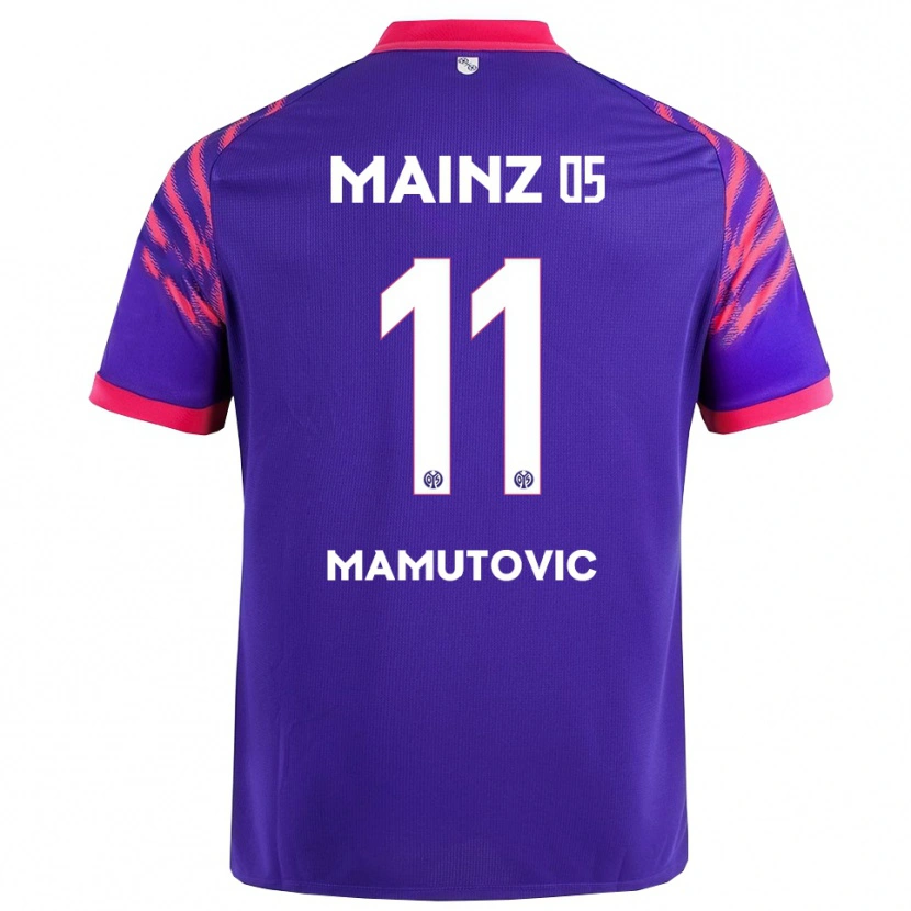 Danxen Hombre Camiseta David Mamutovic #11 Marino Rosa 2ª Equipación 2025/26 La Camisa