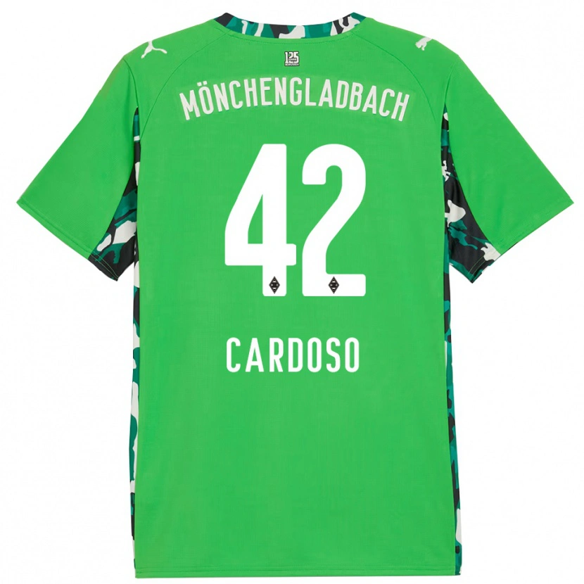 Danxen Hombre Camiseta Tiago Pereira Cardoso #42 Verde Negro 2ª Equipación 2025/26 La Camisa