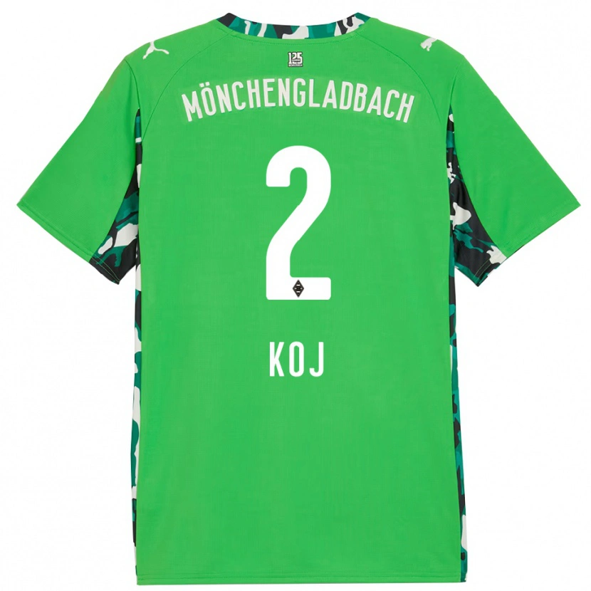 Danxen Hombre Camiseta Julia Koj #2 Verde Negro 2ª Equipación 2025/26 La Camisa