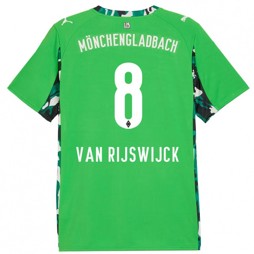 Danxen Hombre Camiseta Britt Van Rijswijck #8 Verde Negro 2ª Equipación 2025/26 La Camisa
