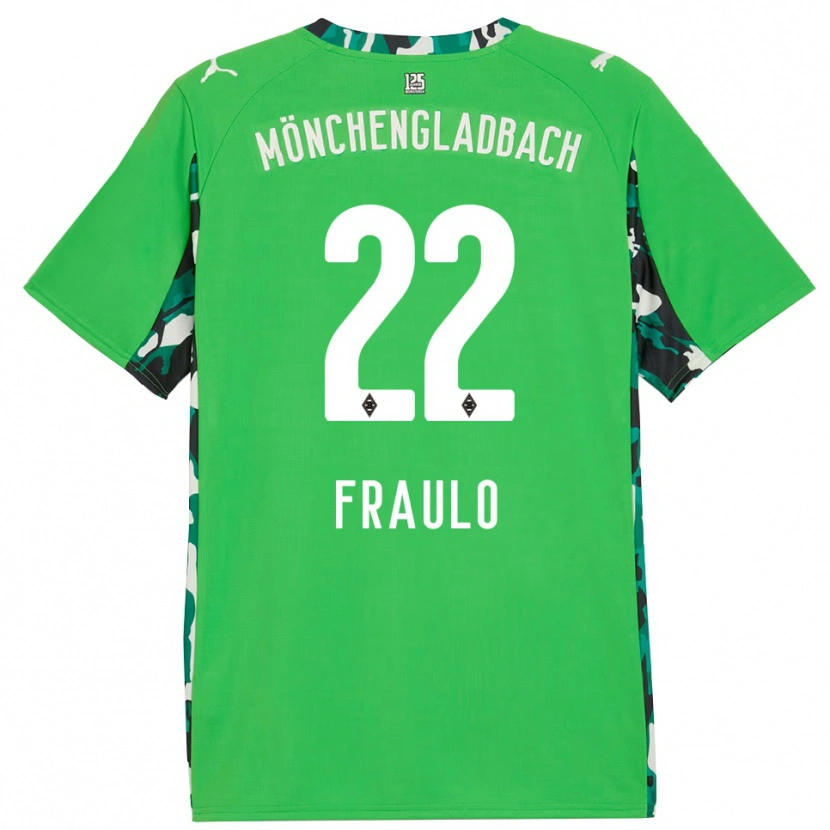 Danxen Hombre Camiseta Oscar Fraulo #22 Verde Negro 2ª Equipación 2025/26 La Camisa