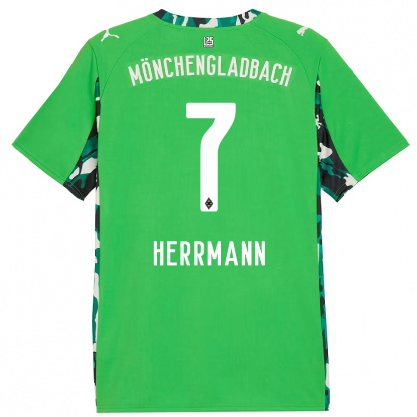 Danxen Hombre Camiseta Patrick Herrmann #7 Verde Negro 2ª Equipación 2025/26 La Camisa