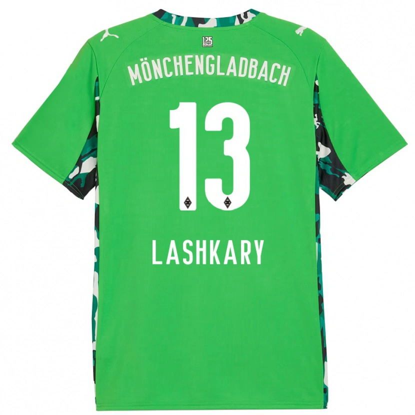 Danxen Hombre Camiseta Roman Lashkary #13 Verde Negro 2ª Equipación 2025/26 La Camisa
