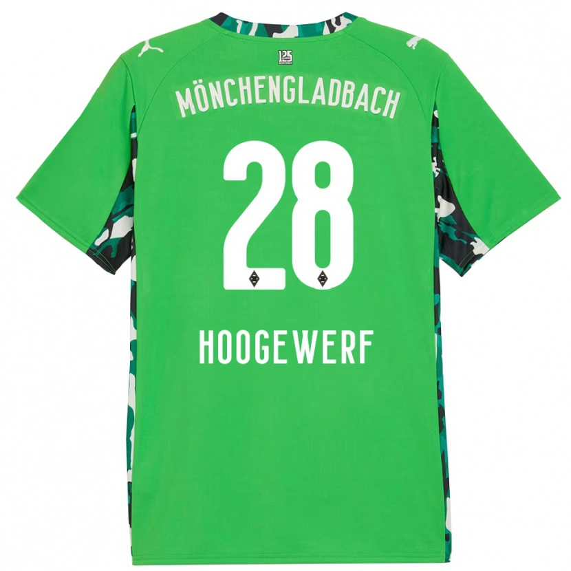 Danxen Hombre Camiseta Dillon Hoogewerf #28 Verde Negro 2ª Equipación 2025/26 La Camisa