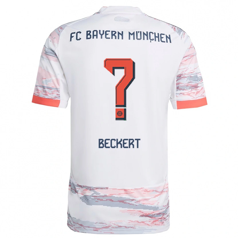 Danxen Hombre Camiseta Valentin Beckert #0 Blanco Gris 2ª Equipación 2025/26 La Camisa