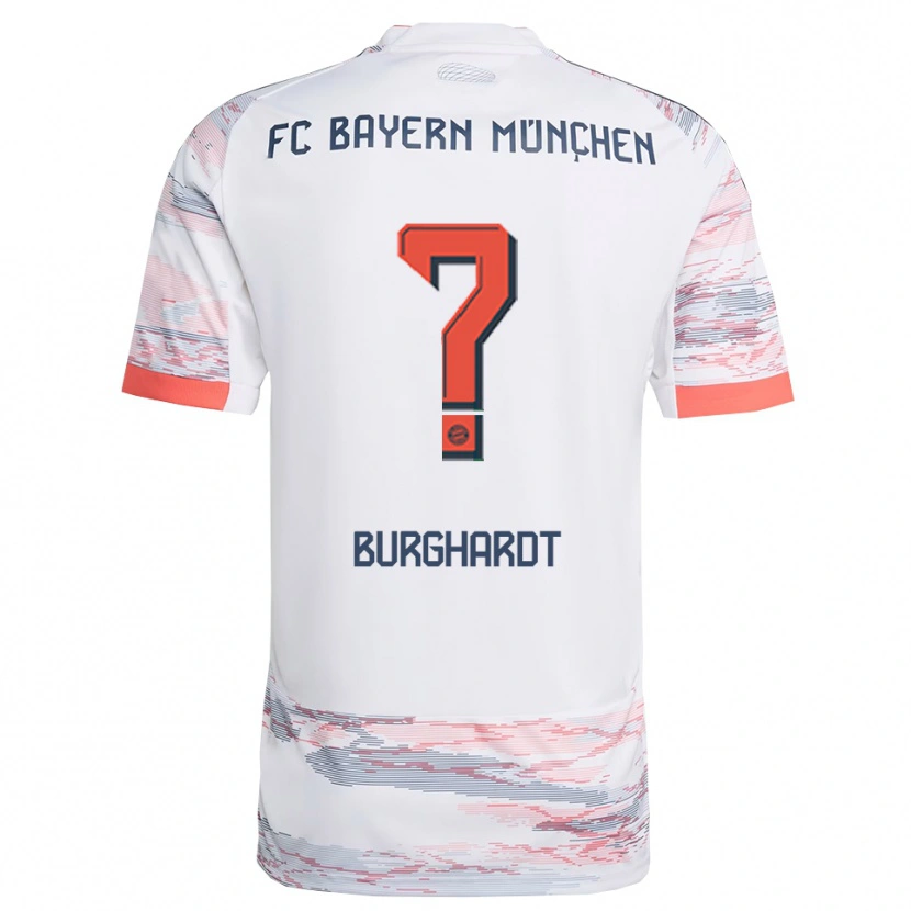 Danxen Hombre Camiseta Piet Burghardt #0 Blanco Gris 2ª Equipación 2025/26 La Camisa