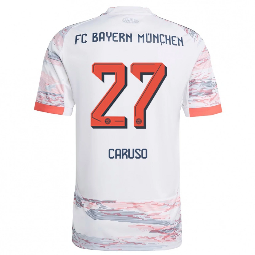 Danxen Hombre Camiseta Arianna Caruso #27 Blanco Gris 2ª Equipación 2025/26 La Camisa