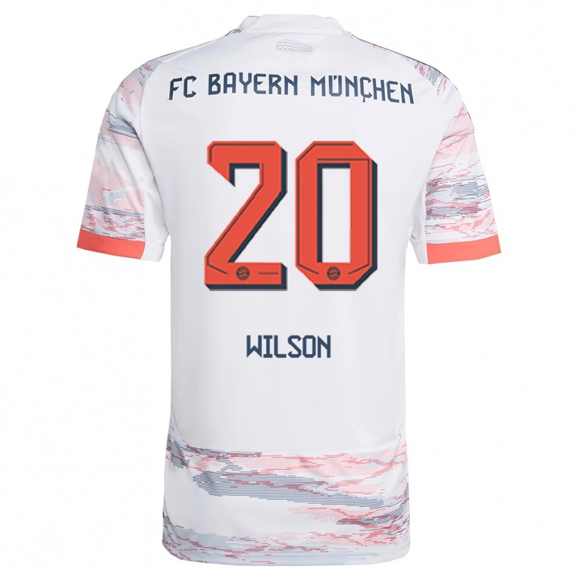 Danxen Hombre Camiseta Oluwaseyi Wilson #20 Blanco Gris 2ª Equipación 2025/26 La Camisa