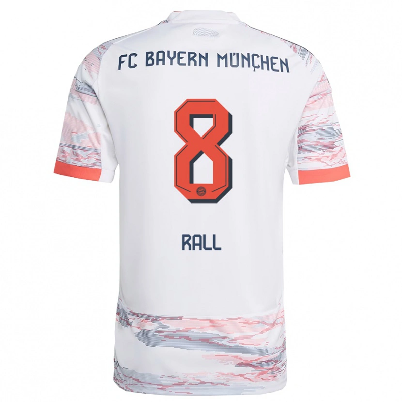Danxen Hombre Camiseta Maximiliane Rall #8 Blanco Gris 2ª Equipación 2025/26 La Camisa