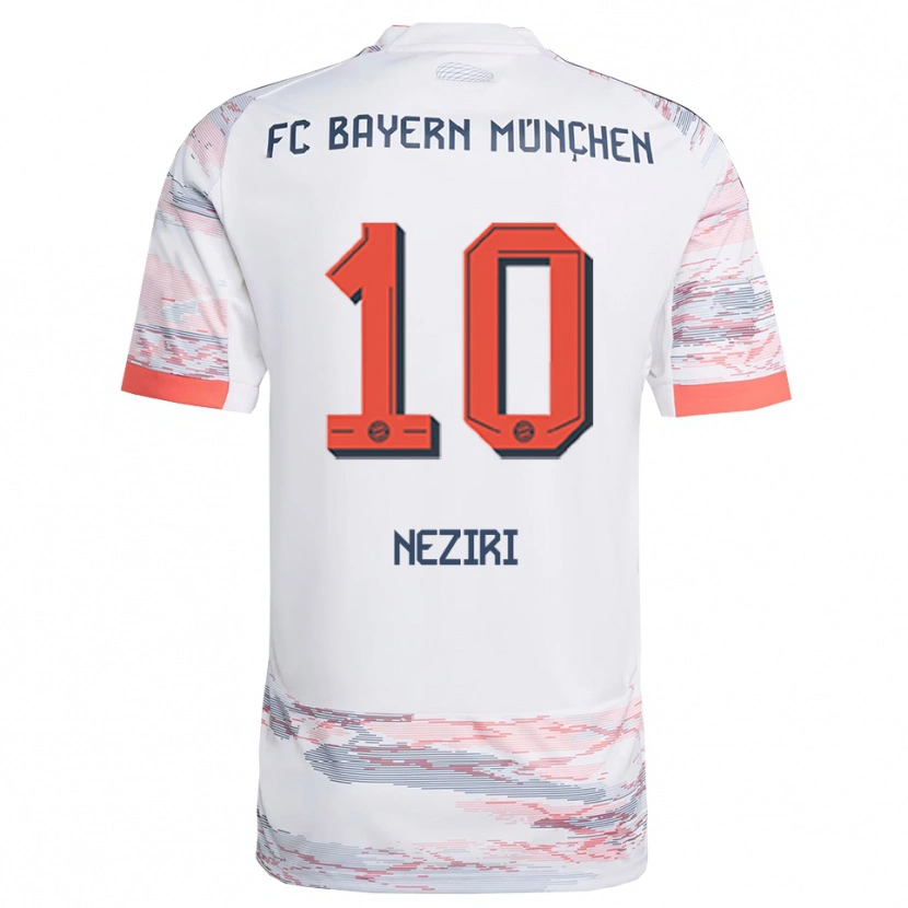 Danxen Hombre Camiseta Behar Neziri #10 Blanco Gris 2ª Equipación 2025/26 La Camisa