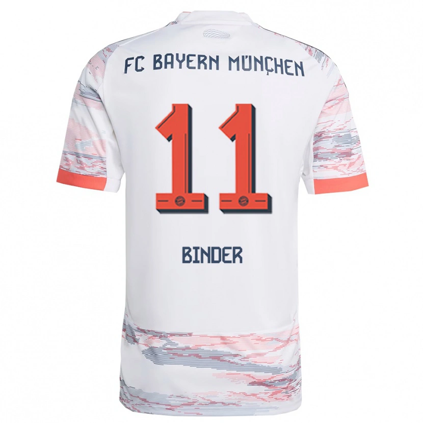 Danxen Hombre Camiseta Tim Binder #11 Blanco Gris 2ª Equipación 2025/26 La Camisa