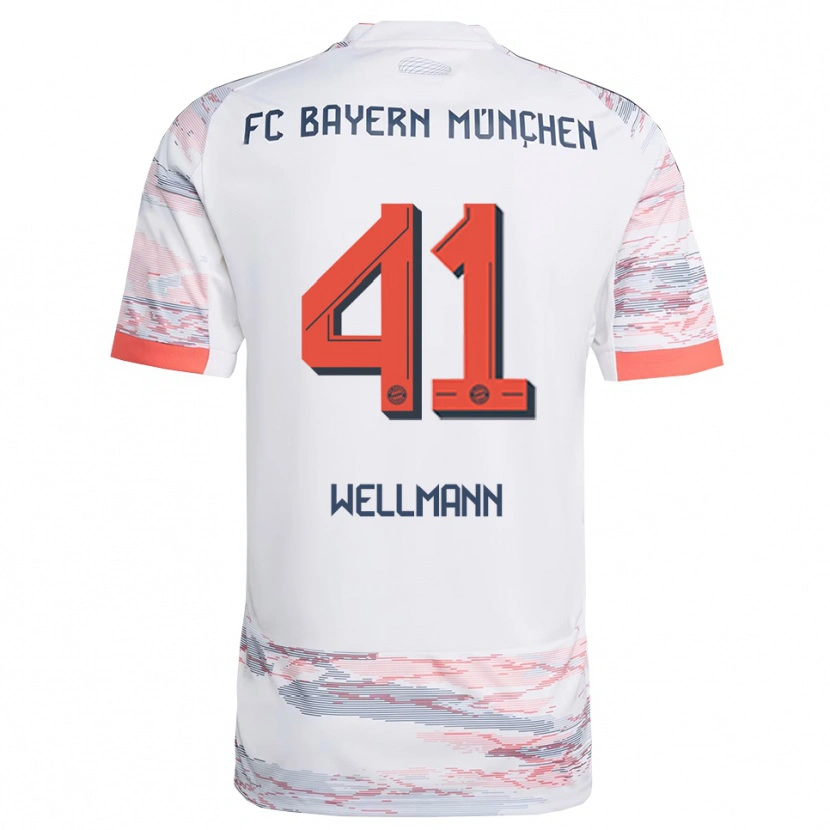 Danxen Hombre Camiseta Anna Wellmann #41 Blanco Gris 2ª Equipación 2025/26 La Camisa