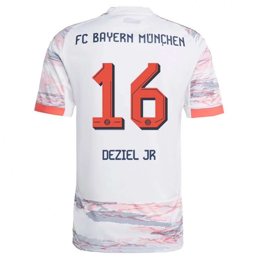 Danxen Hombre Camiseta Robert Deziel Jr #16 Blanco Gris 2ª Equipación 2025/26 La Camisa