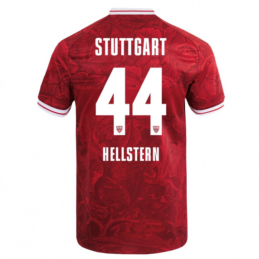 Danxen Hombre Camiseta Florian Hellstern #44 Rojo Negro 2ª Equipación 2025/26 La Camisa