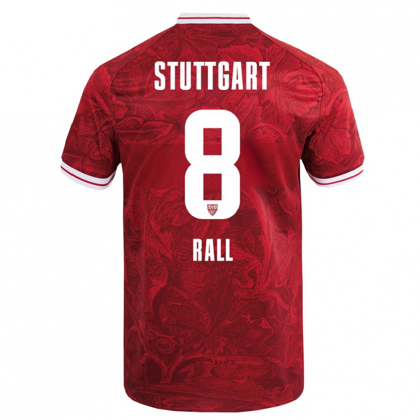 Danxen Hombre Camiseta Maximiliane Rall #8 Rojo Negro 2ª Equipación 2025/26 La Camisa