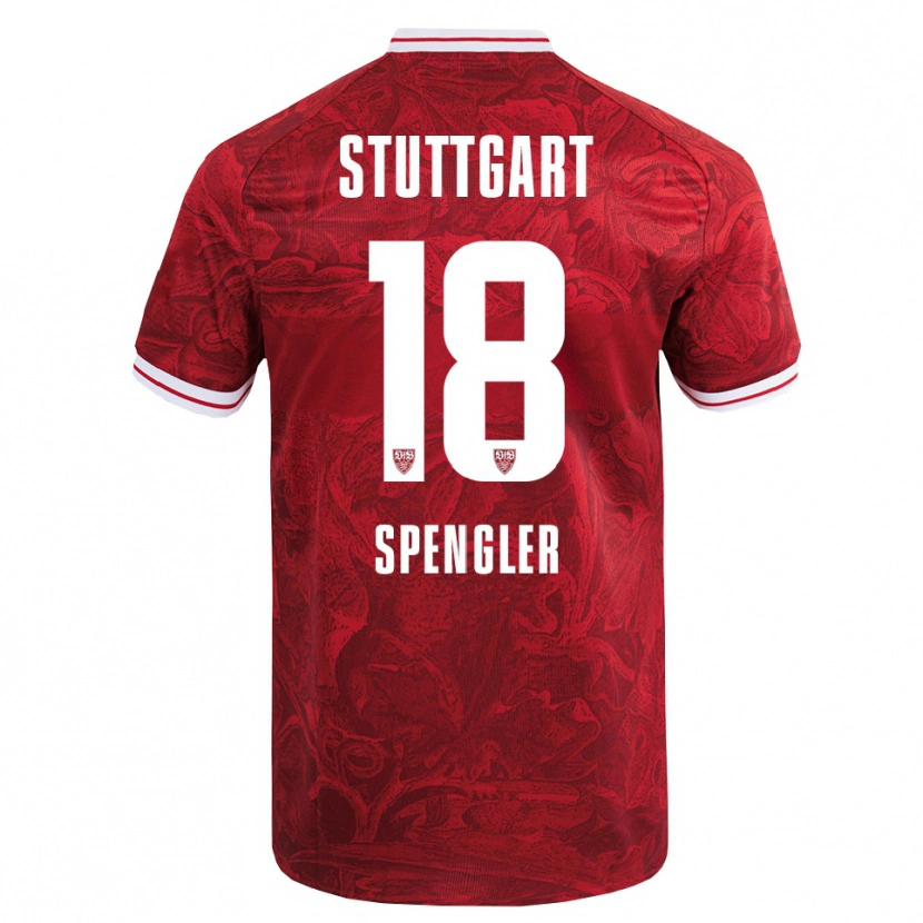 Danxen Hombre Camiseta Jana Spengler #18 Rojo Negro 2ª Equipación 2025/26 La Camisa