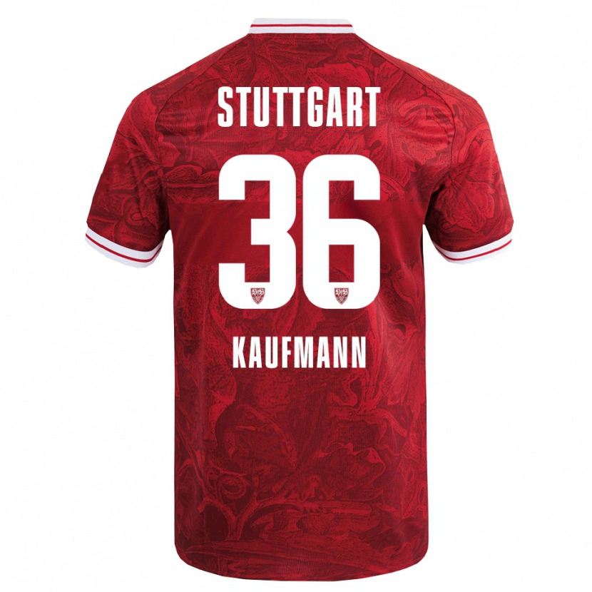 Danxen Hombre Camiseta Tino Kaufmann #36 Rojo Negro 2ª Equipación 2025/26 La Camisa