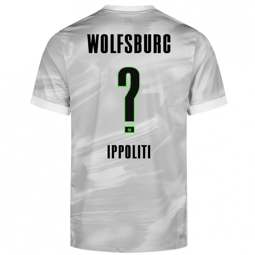 Danxen Hombre Camiseta Mario Ippoliti #0 Gris Blanco 2ª Equipación 2025/26 La Camisa