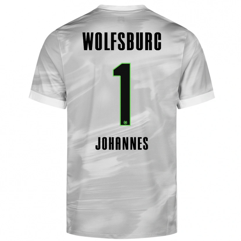 Danxen Hombre Camiseta Stina Johannes #1 Gris Blanco 2ª Equipación 2025/26 La Camisa