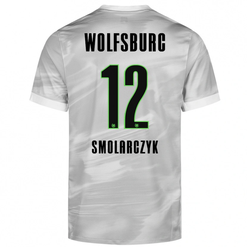 Danxen Hombre Camiseta Nelly Smolarczyk #12 Gris Blanco 2ª Equipación 2025/26 La Camisa
