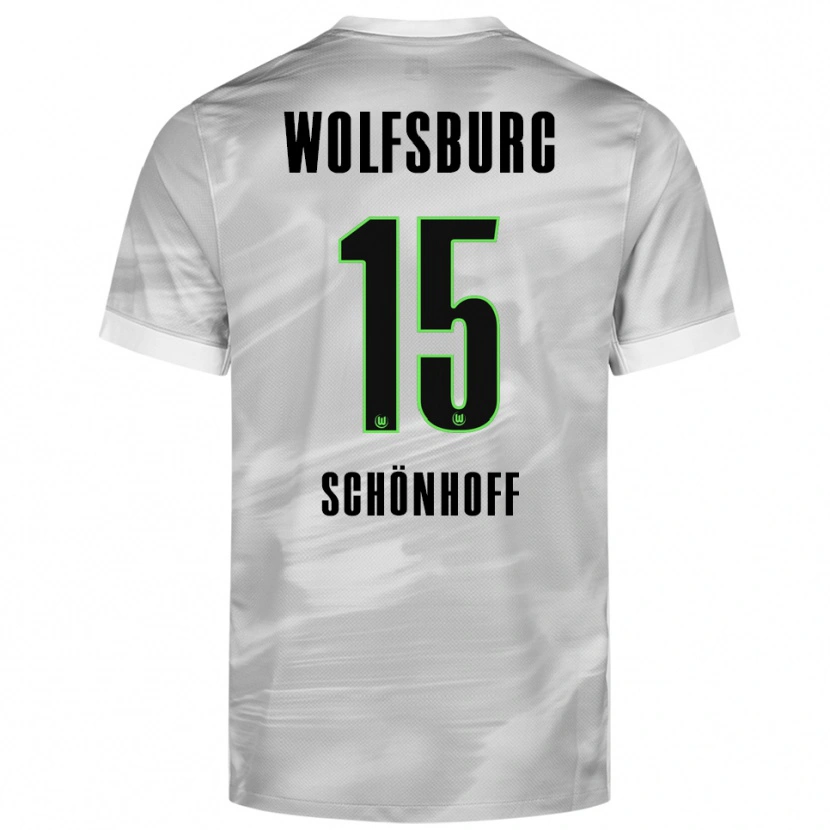 Danxen Hombre Camiseta Henry Schönhoff #15 Gris Blanco 2ª Equipación 2025/26 La Camisa