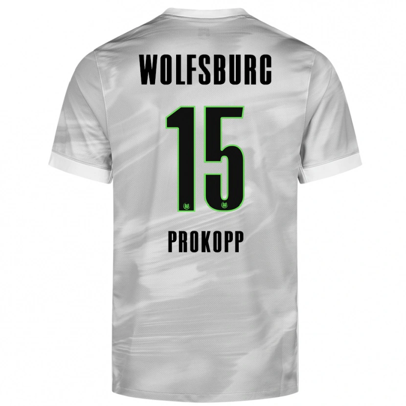 Danxen Hombre Camiseta Oskar Prokopp #15 Gris Blanco 2ª Equipación 2025/26 La Camisa