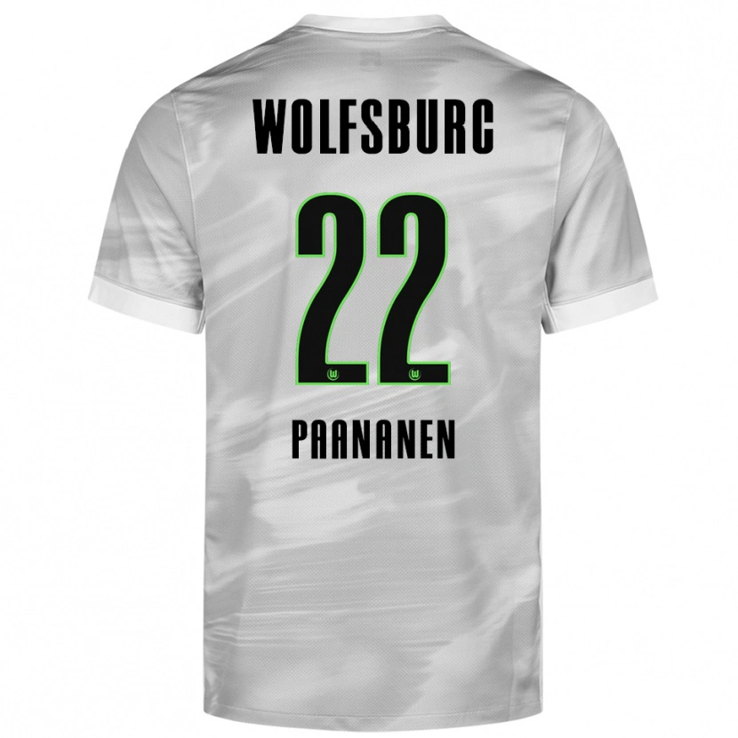 Danxen Hombre Camiseta Otto Paananen #22 Gris Blanco 2ª Equipación 2025/26 La Camisa