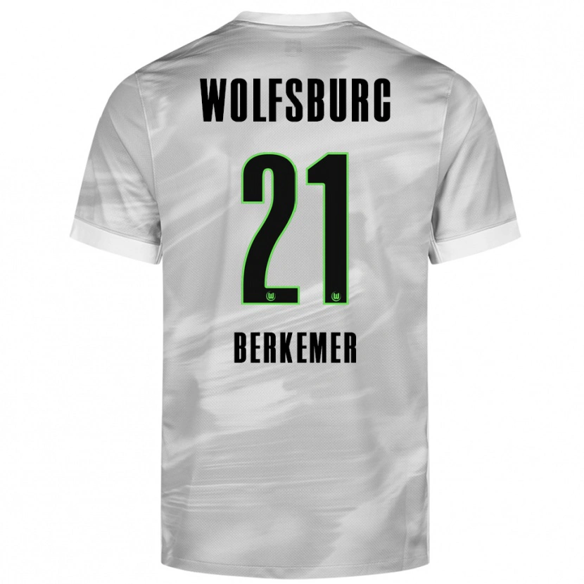 Danxen Hombre Camiseta Melvin Berkemer #21 Gris Blanco 2ª Equipación 2025/26 La Camisa