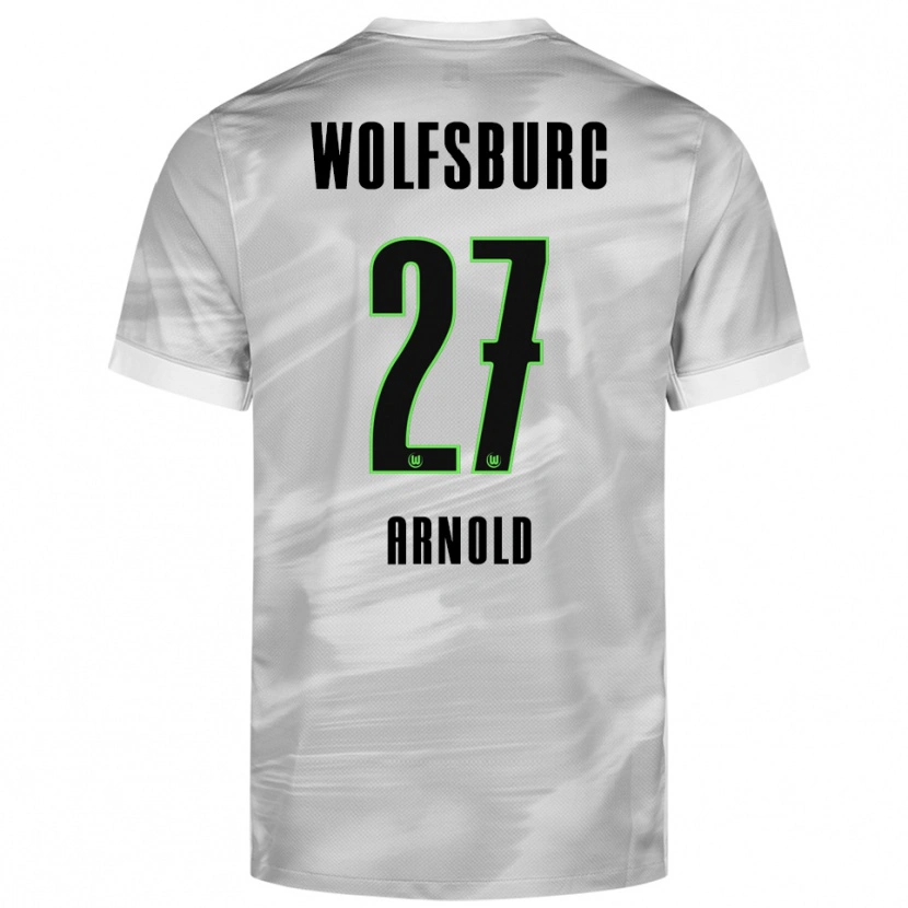 Danxen Hombre Camiseta Maximilian Arnold #27 Gris Blanco 2ª Equipación 2025/26 La Camisa