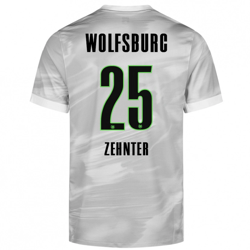 Danxen Hombre Camiseta Aaron Zehnter #25 Gris Blanco 2ª Equipación 2025/26 La Camisa