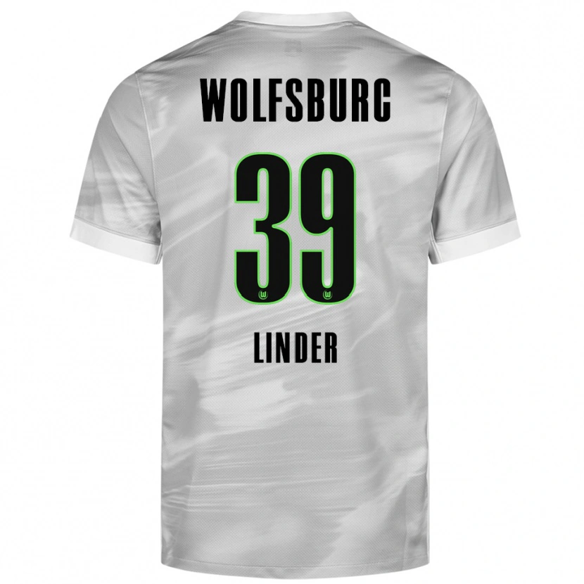 Danxen Hombre Camiseta Sarai Linder #39 Gris Blanco 2ª Equipación 2025/26 La Camisa