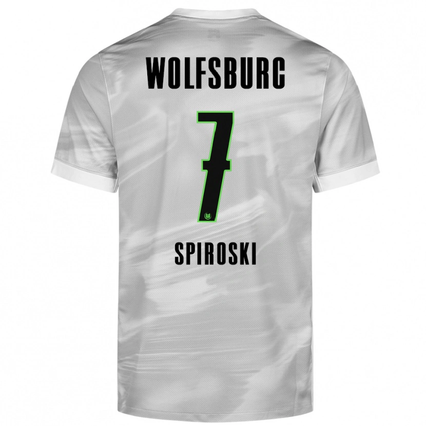 Danxen Hombre Camiseta Luka Spiroski #7 Gris Blanco 2ª Equipación 2025/26 La Camisa