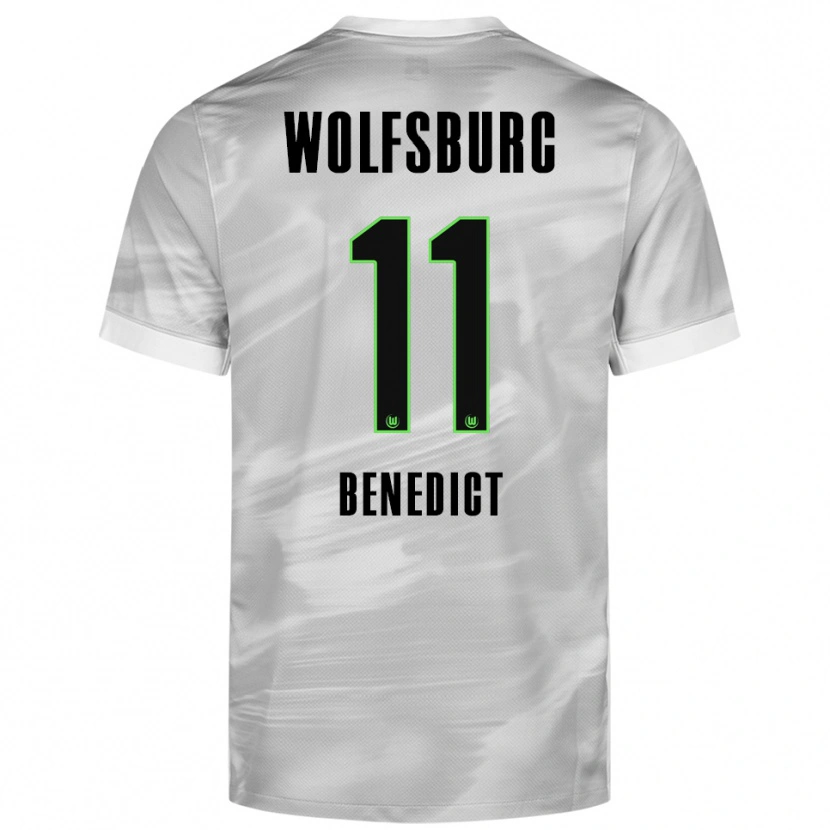 Danxen Hombre Camiseta Trevor Benedict #11 Gris Blanco 2ª Equipación 2025/26 La Camisa
