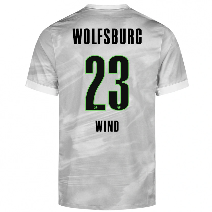 Danxen Hombre Camiseta Jonas Wind #23 Gris Blanco 2ª Equipación 2025/26 La Camisa