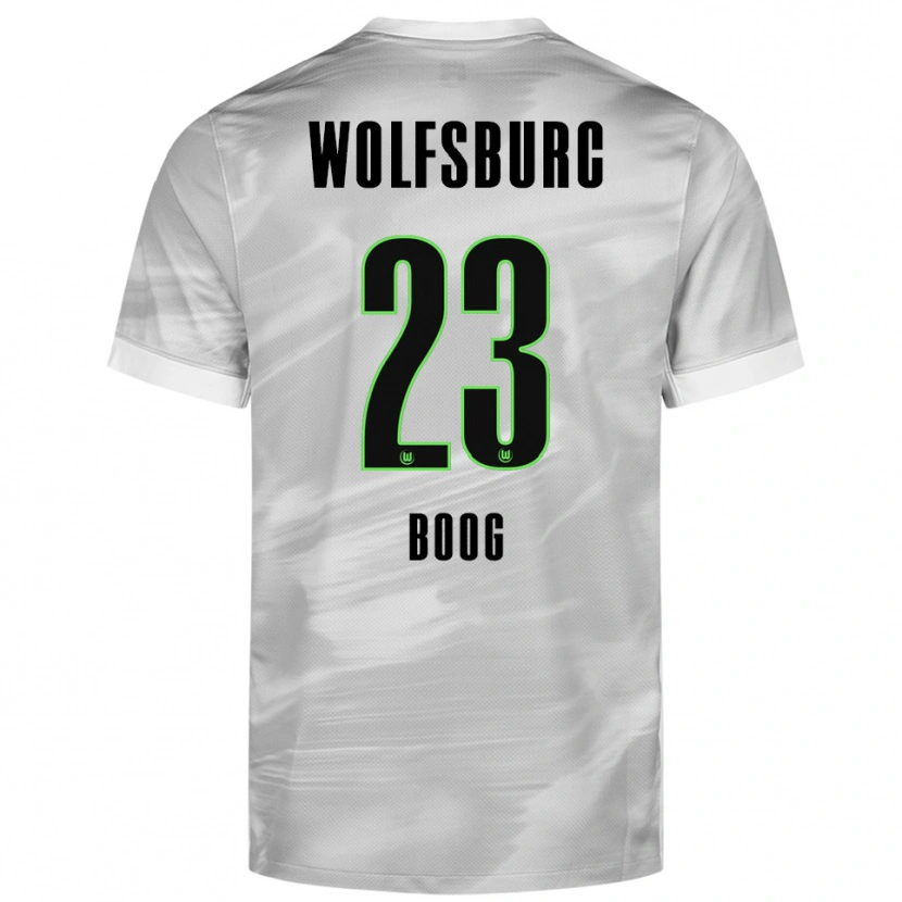 Danxen Hombre Camiseta Miguel Boog #23 Gris Blanco 2ª Equipación 2025/26 La Camisa