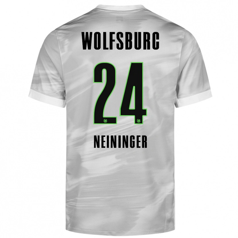 Danxen Hombre Camiseta Tim Neininger #24 Gris Blanco 2ª Equipación 2025/26 La Camisa
