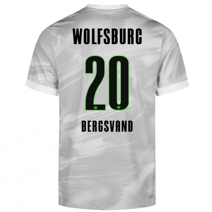Danxen Hombre Camiseta Guro Bergsvand #20 Gris Blanco 2ª Equipación 2025/26 La Camisa