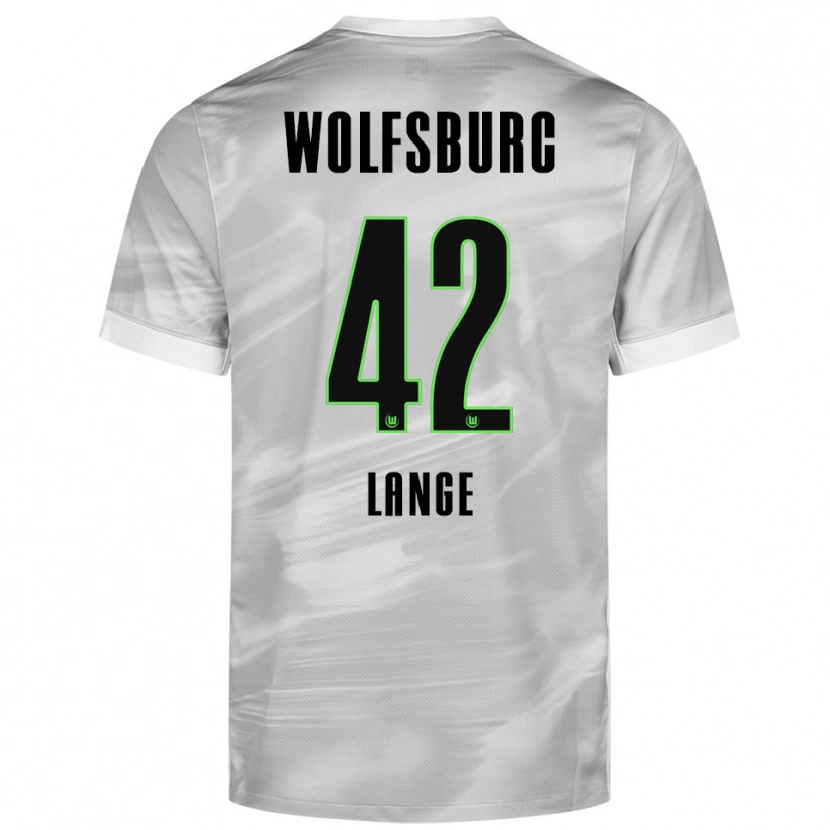Danxen Hombre Camiseta Felix Lange #42 Gris Blanco 2ª Equipación 2025/26 La Camisa